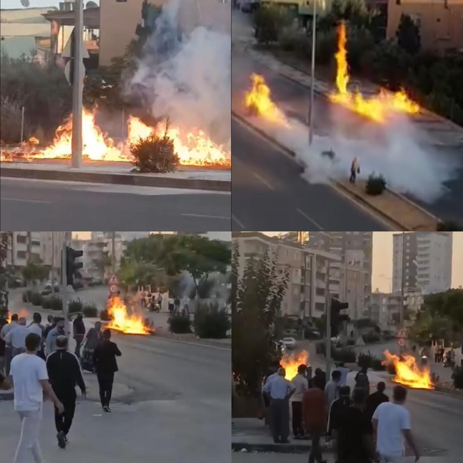 MERSİN’DE İNTERNET ÇALIŞMASI İÇİN YAPILAN KAZI DOĞALGAZ BORUSUNA ZARAR VERDİ: 2 YARALI