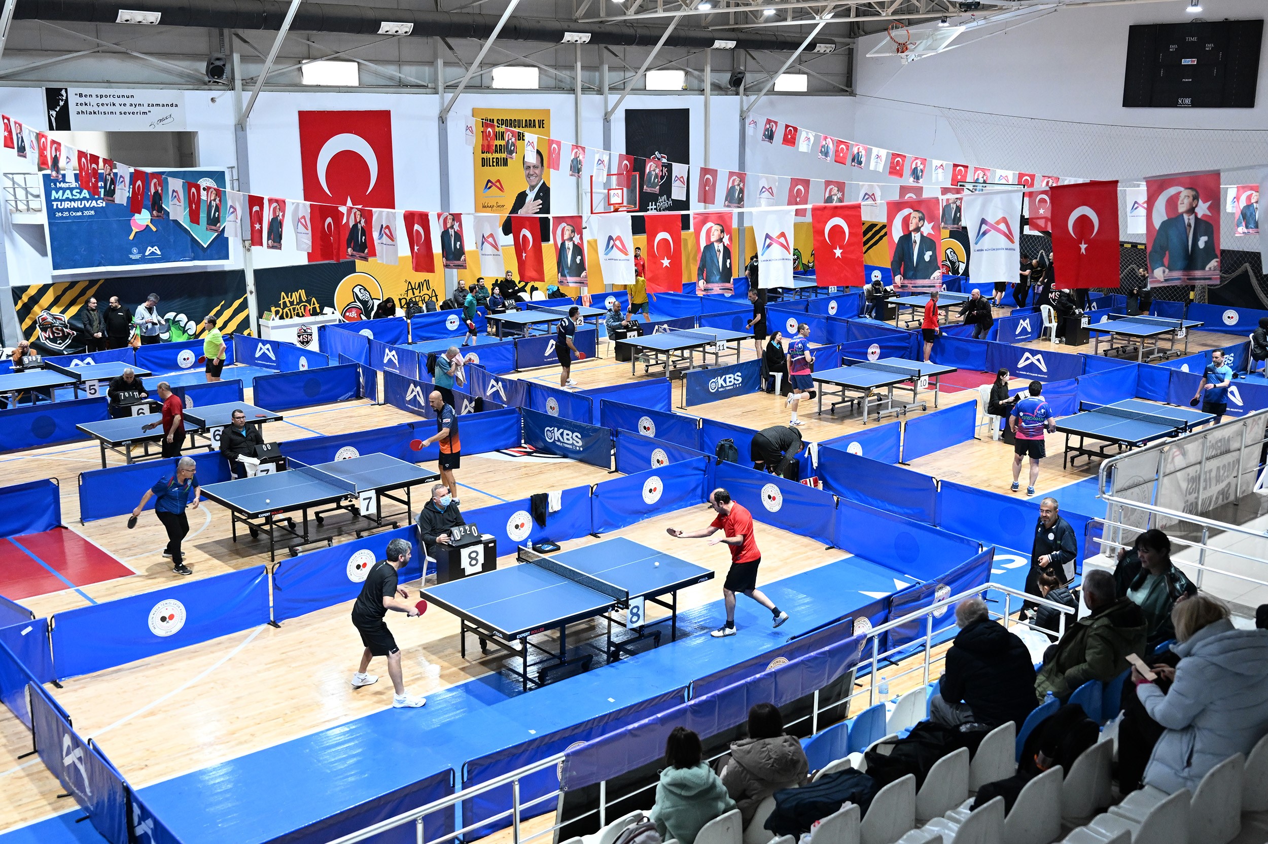 MERSİN’DE 5. ULUSAL MASA TENİSİ VETERAN TURNUVASI TAMAMLANDI