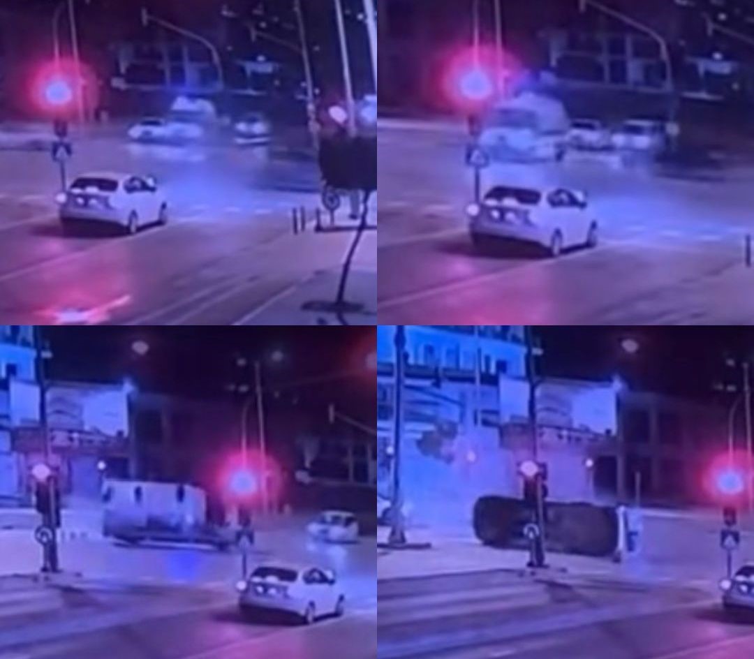 MERSİN’DEKİ AMBULANS KAZASI GÜVENLİK KAMERASINA YANSIDI